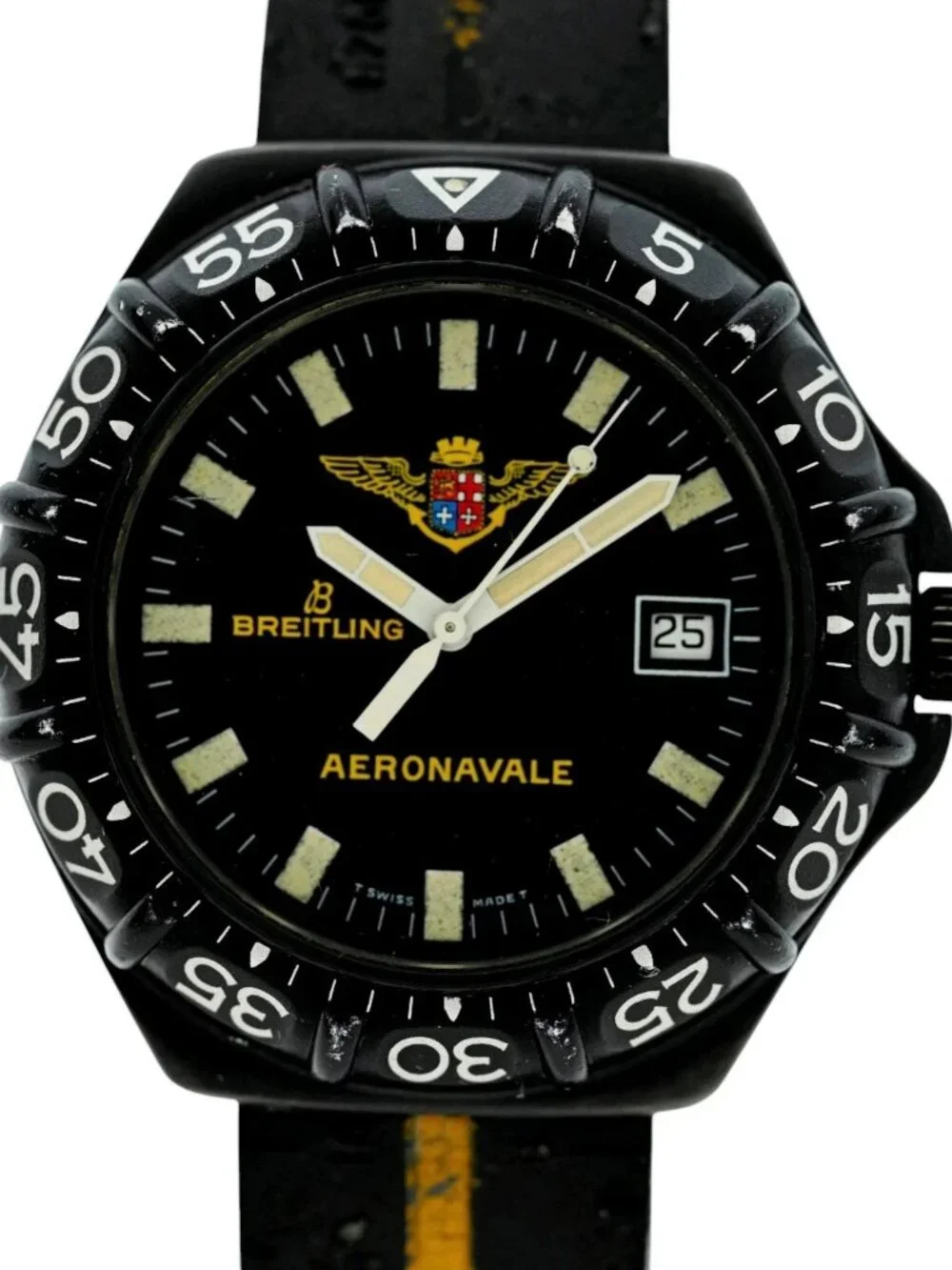 Breitling Men's 38mm Military Vintage Aeronavale Swiss PVD Watch! Ref: 80210!